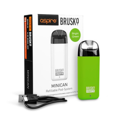 Перезаправляемая Под-система Бруско Миникан (Brusko Minican) 350 mah, Зелёный Перезаправляемая Под-система Бруско Миникан (Brusko Minican) 350 mah, Зелёный