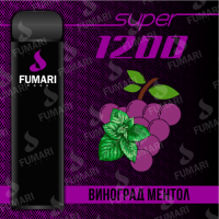 Электронная сигарета Фумари Подс Супер 1200 затяжек Виноград Ментол (Fumari Pods 1500 Super Grape Menthol) Электронная сигарета Фумари Подс Супер 1200 затяжек Виноград Ментол (Fumari Pods 1500 Super Grape Menthol)