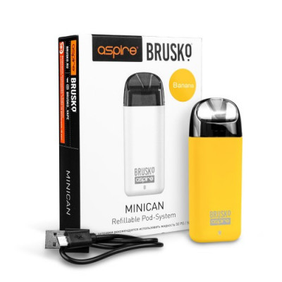 Перезаправляемая Под-система Бруско Миникан (Brusko Minican) 350 mah, Желтый Перезаправляемая Под-система Бруско Миникан (Brusko Minican) 350 mah, Желтый