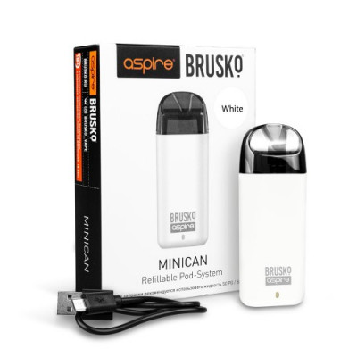 Перезаправляемая Под-система Бруско Миникан (Brusko Minican) 350 mah, Белый Перезаправляемая Под-система Бруско Миникан (Brusko Minican) 350 mah, Белый