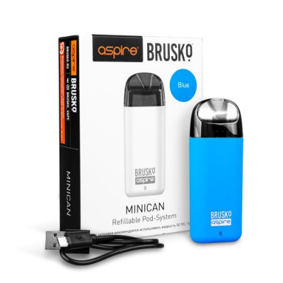 Перезаправляемая Под-система Бруско Миникан (Brusko Minican) 350 mah, Синий Перезаправляемая Под-система Бруско Миникан (Brusko Minican) 350 mah, Синий
