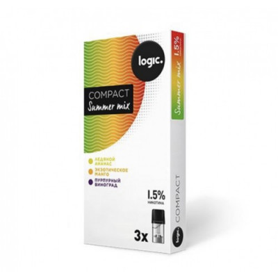Капсулы logic compact Summer Mix 1.5% (Лоджик Летний Микс) Капсулы logic compact Summer Mix 1.5% (Лоджик Летний Микс)